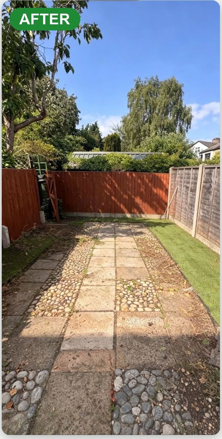 A Croydon garden after a full clearance by Croydon Clearance Crew
