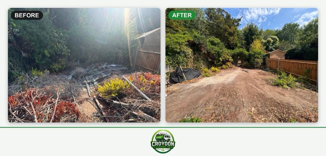 Green waste sorted for recycling after a Croydon collection