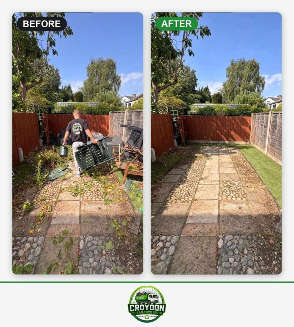 Garden clearance in Croydon, overgrowth and green waste removed